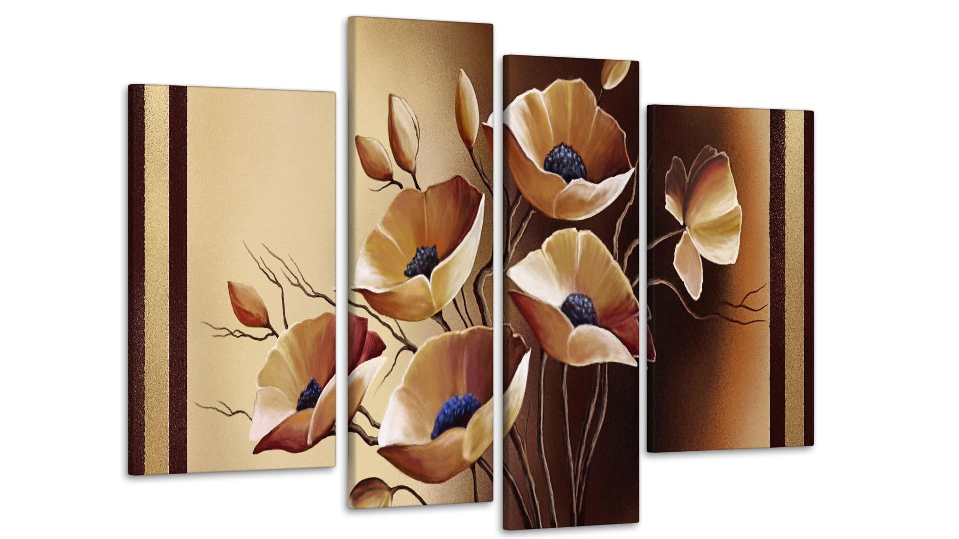 Картина модульная Абстракция Маки 75х118 см (Art-164_4)