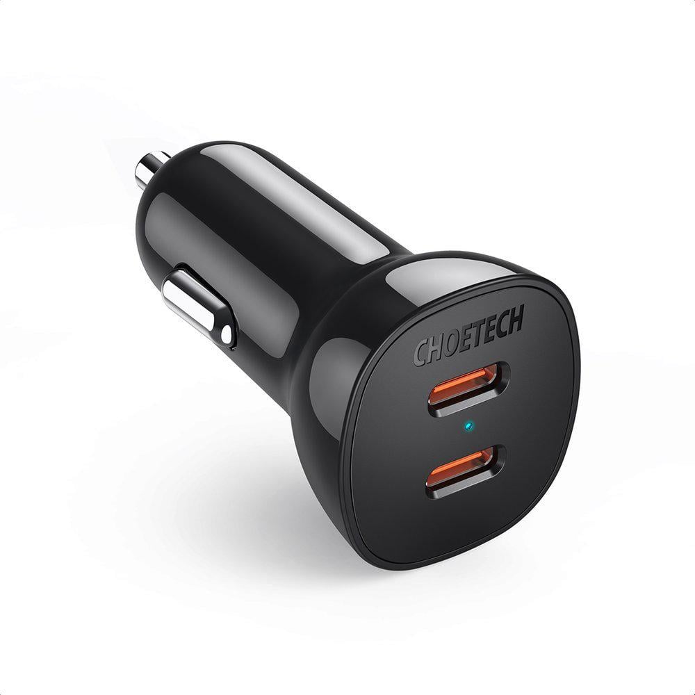 Зарядний пристрій Choetech TC0008 автомобільний Dual Type-C Fast Car Charger 40 W - фото 2