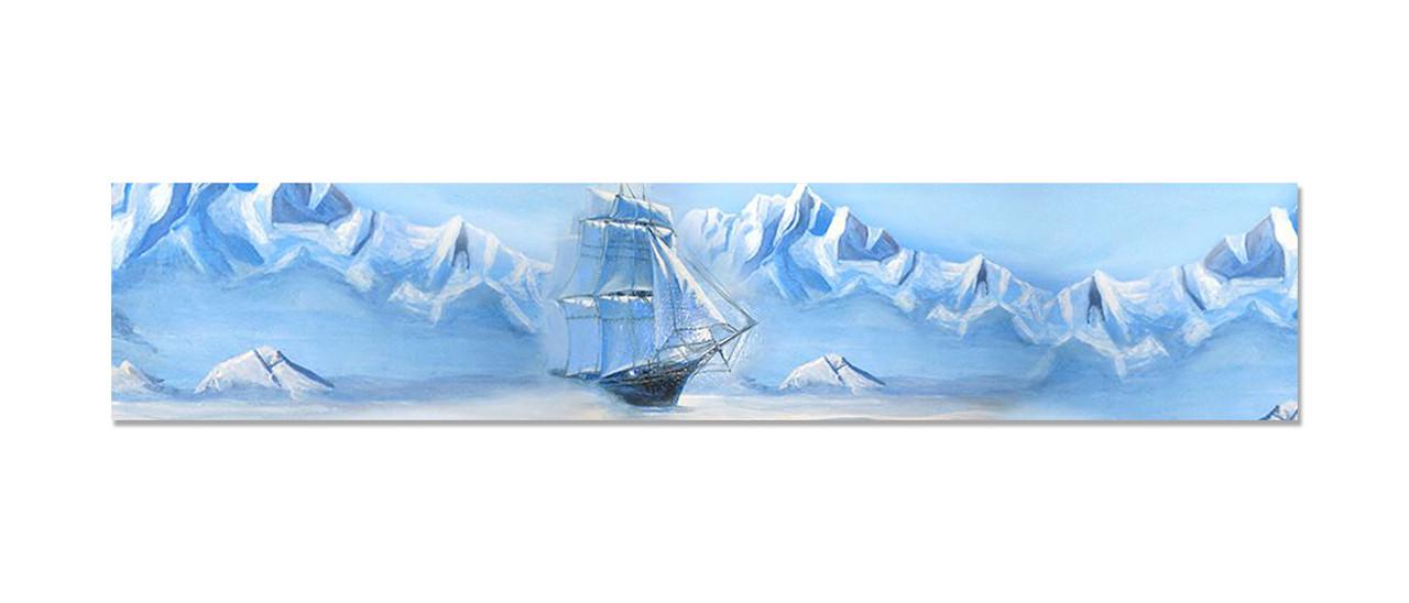 Наклейка виниловая на кухню Zatarga Ледяное Море/Корабль 600х3000 мм (1294193515)