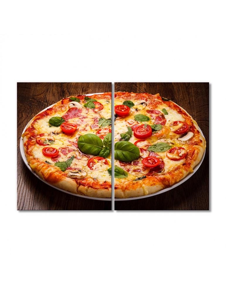 Картина модульная Пицца 2 модуля 90x135 см