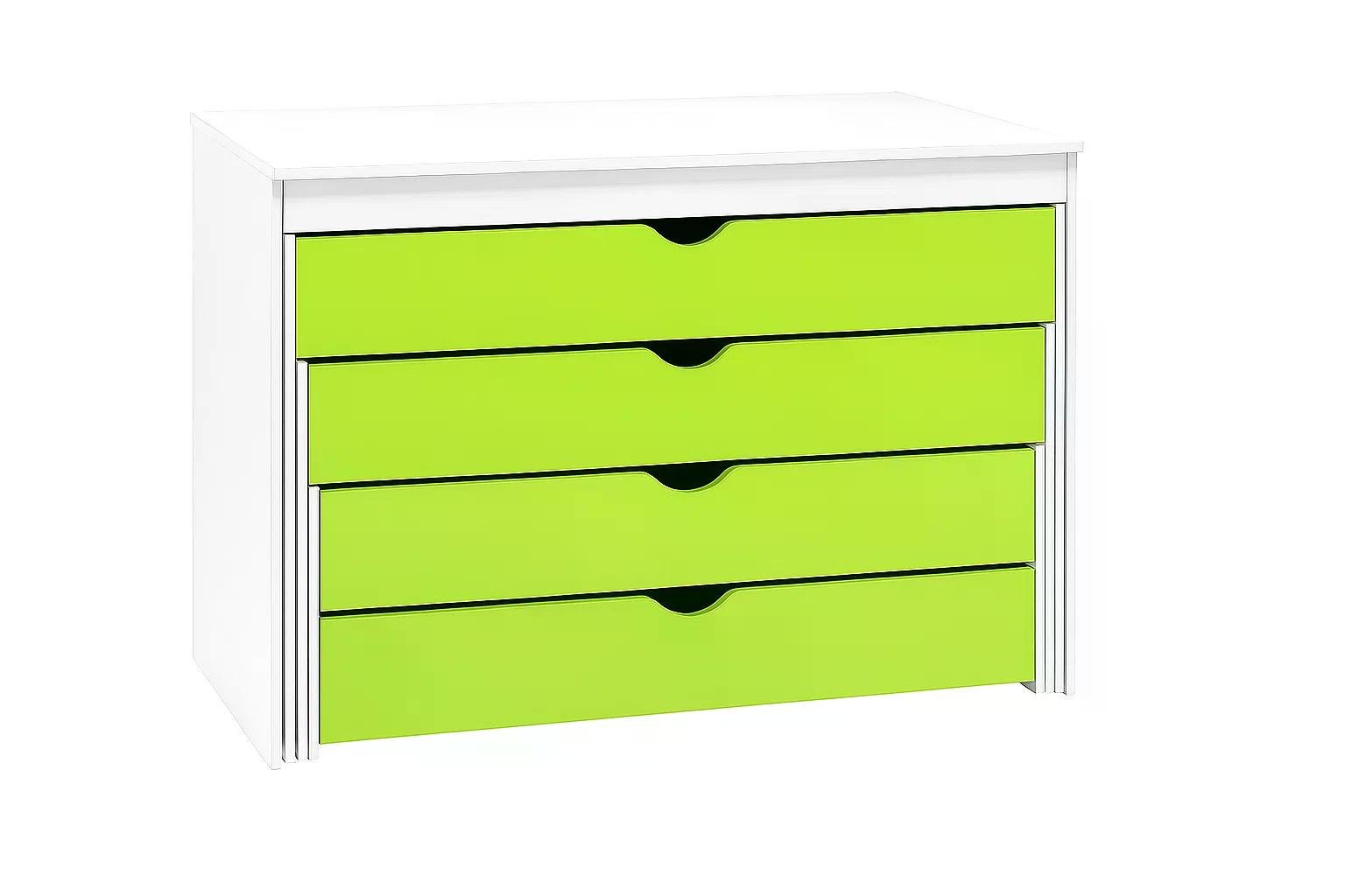 Кровать 4-х ярусная с тумбой DS-45 Лайм