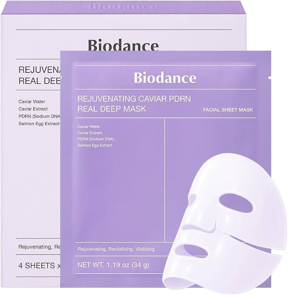 Набор гидрогелевых масок для лица Biodance Rejuvenating Caviar PDRN Real Deep Mask 34 г (845)