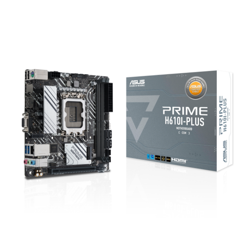 Материнська плата Asus PRIME H610I-PLUS-CSM LGA1700 DDR5 HDMI DisplayPort VGA Mini-ITX (583066) - фото 5