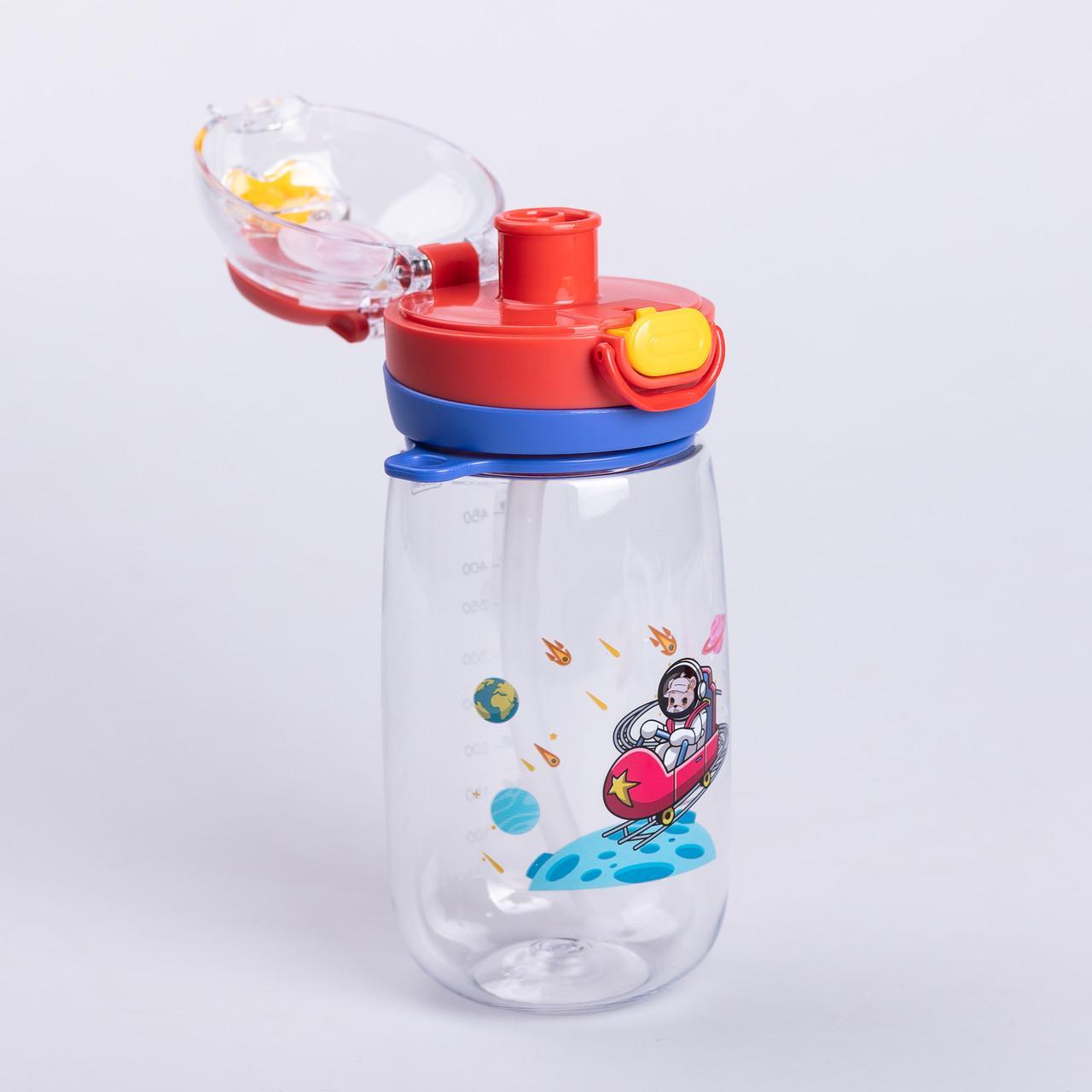 Пляшка для води дитяча з ремінцем 550 мл Червоний (HP-14-45R) - фото 3