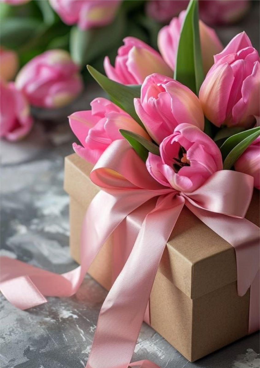 Картинка на торт вафельна Тюльпани №3 (16422)