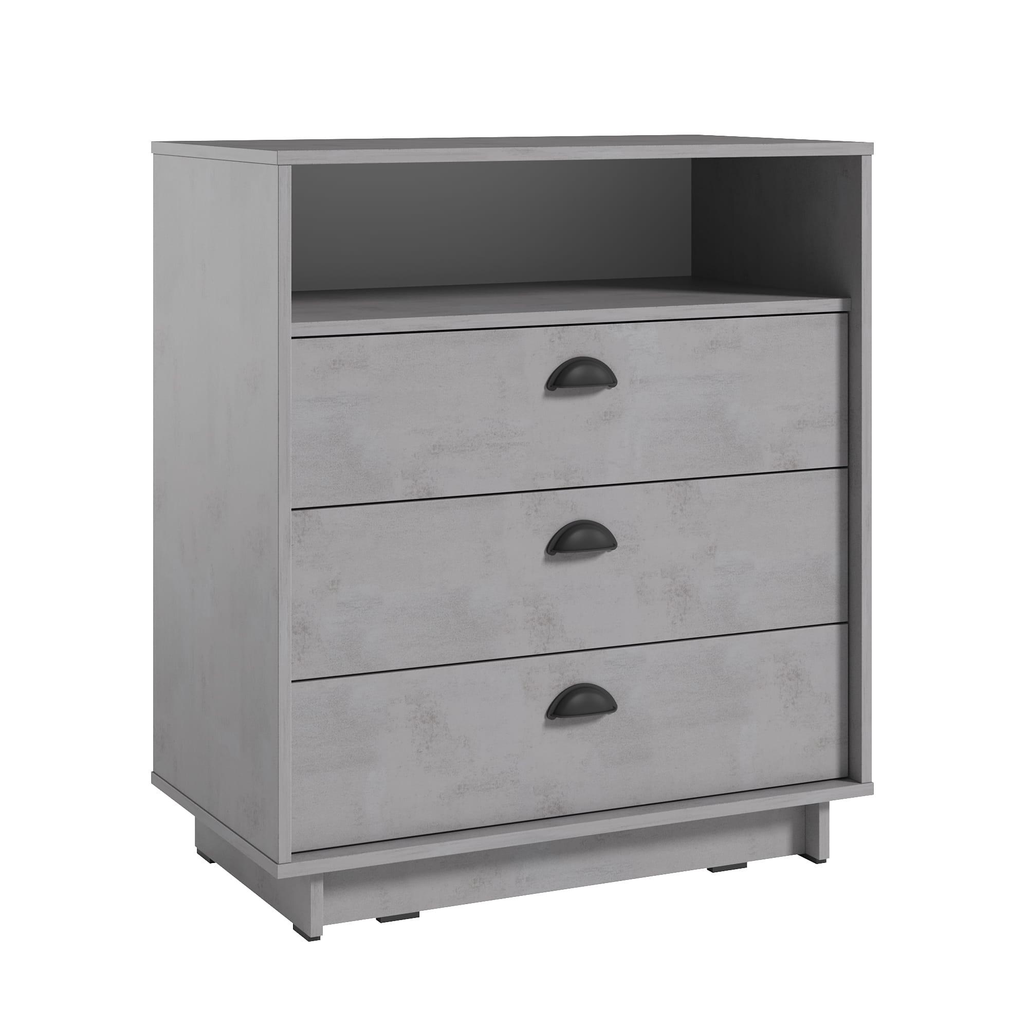 Комод с 3 ящиками Nikoshop К-1 800x900x450 мм Бетон Тефра