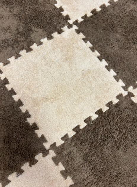 Коврик-пазл антискользящий из пены и плюшевым ворсом 1 шт. 30х30 см Coffee - фото 2 Коврик-пазл антискользящий из пены и плюшевым ворсом 1 шт. 30х30 см Coffee - фото 2