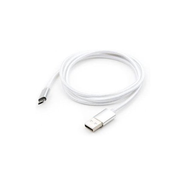 Кабель Vinga USB 2.0 AM to Micro 5P 1 м Silver (VCPDCMLED1S) - фото 3