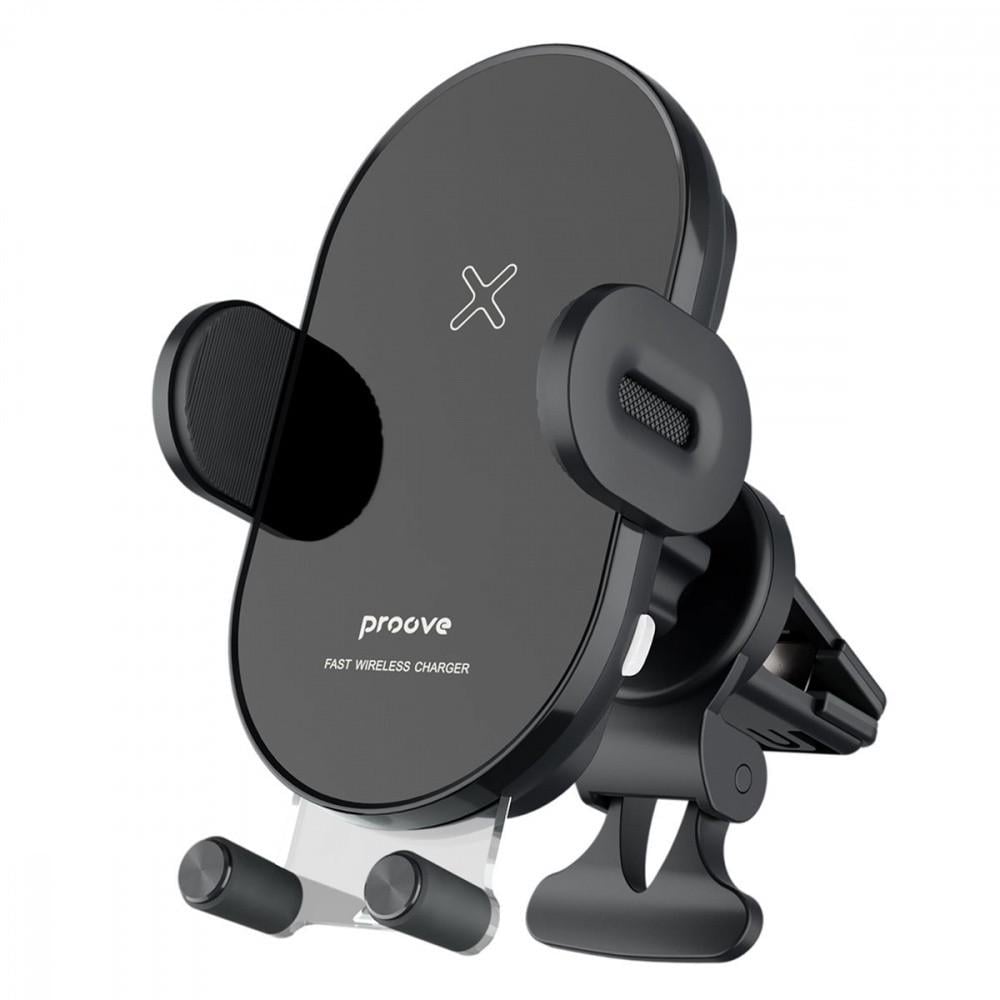 Автотримач з бездротовою зарядкою Proove Rounded Energy 15 W Black