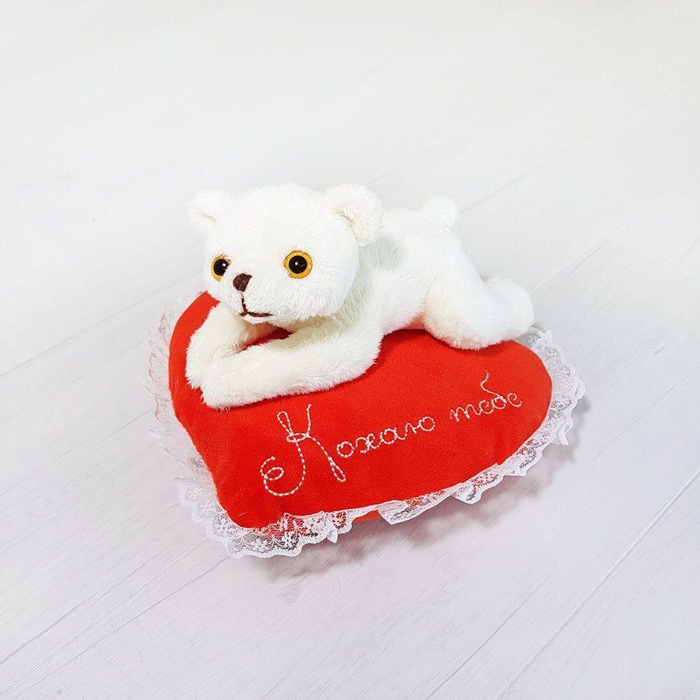 Іграшка м'яка Zolushka Ведмедик Кроха на серці "Кохаю тебе" 22 см