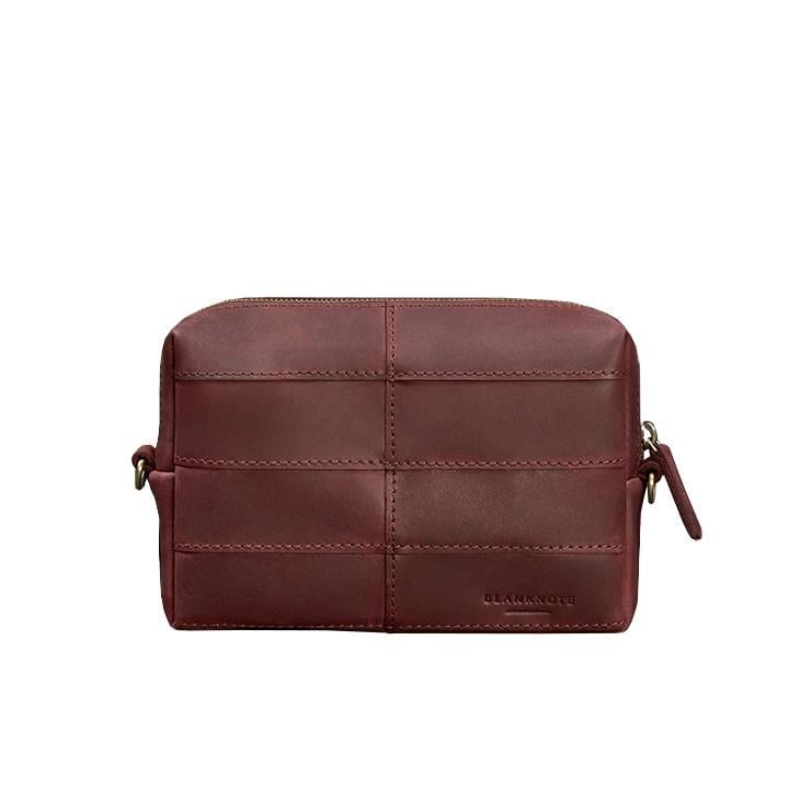 Косметичка-несесер шкіряна 3.1 Crazy Horse Бордовий (A-026898)