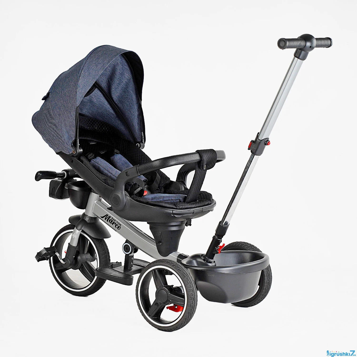 Велосипед 3-х колесный детский Best Trike Marco фара музыкальная/с USB/пульт Blue (157603) - фото 2