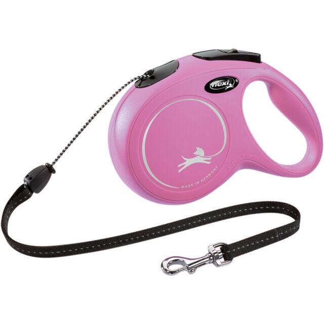 Поводок-рулетка трос Trixie флекси CLASSIC для собак до 20 кг 8 м M Розовый (TX-11816)