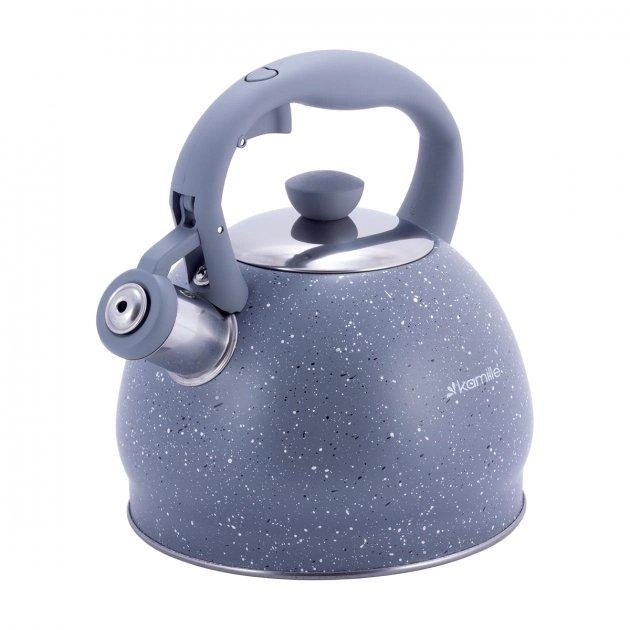 Чайник Kamille Whistling Kettle со свистком 2 л Серый