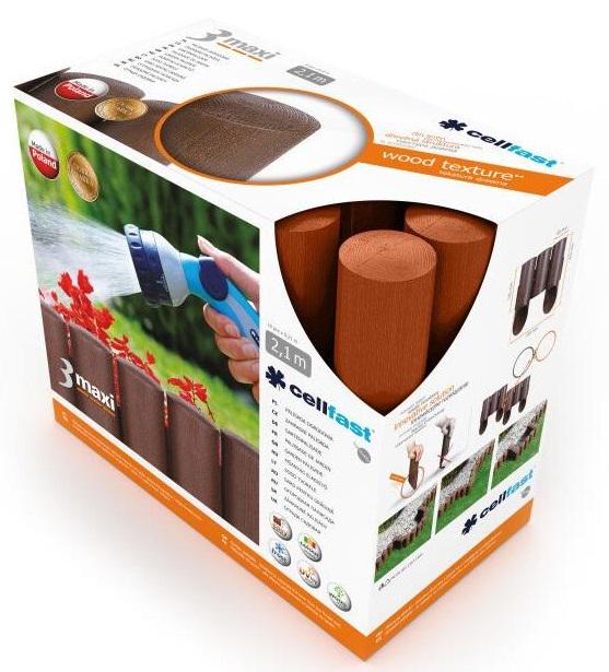 Огорожа газонна Cellfast 3 MAXI 2,1 м 10 секцій пластиковa Цегляний (629065) - фото 5 Огорожа газонна Cellfast 3 MAXI 2,1 м 10 секцій пластиковa Цегляний (629065) - фото 5