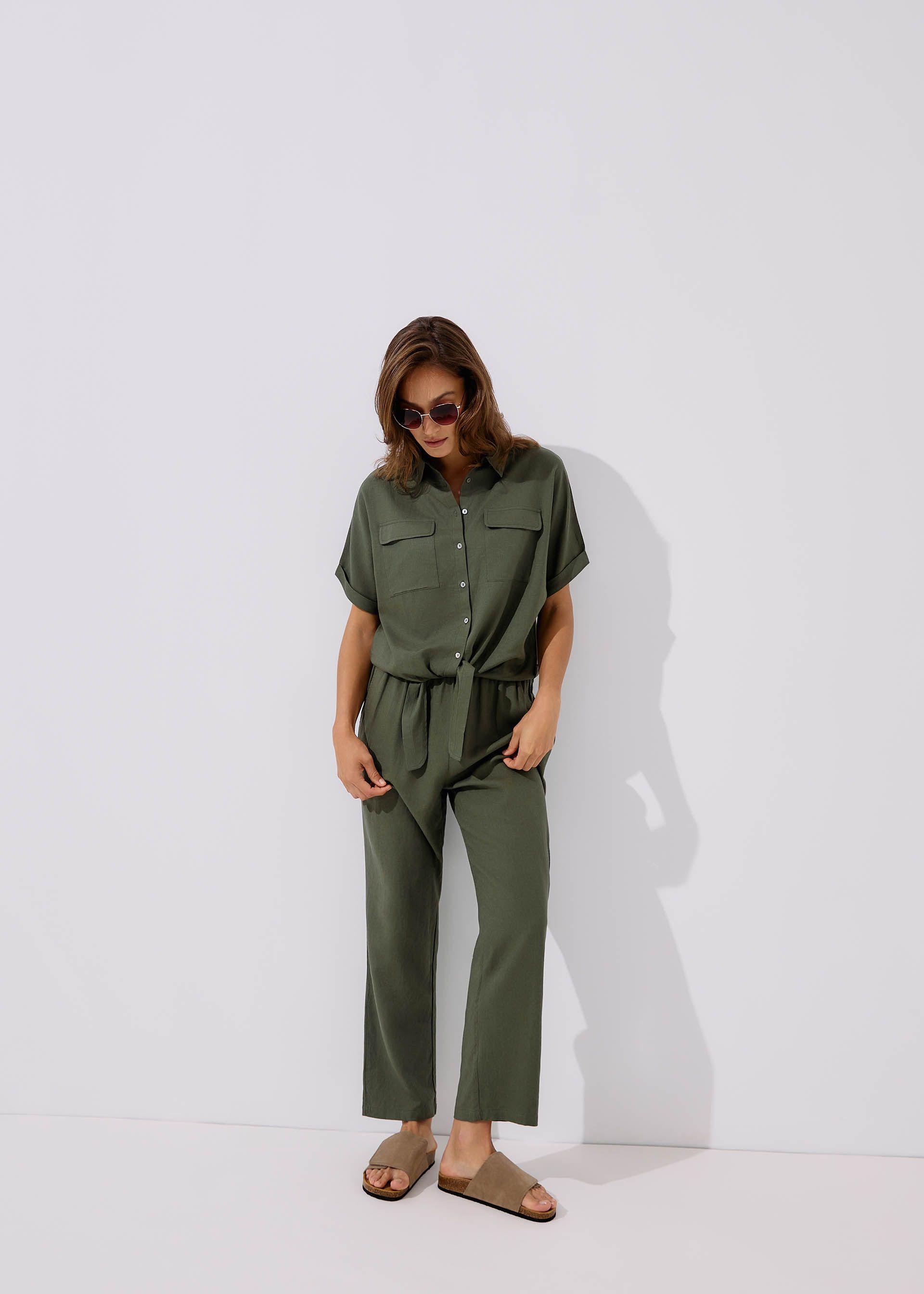 Брюки жіночі Diverse LENEA вільний крій р. 42 Хакі (5905384144393) - фото 2