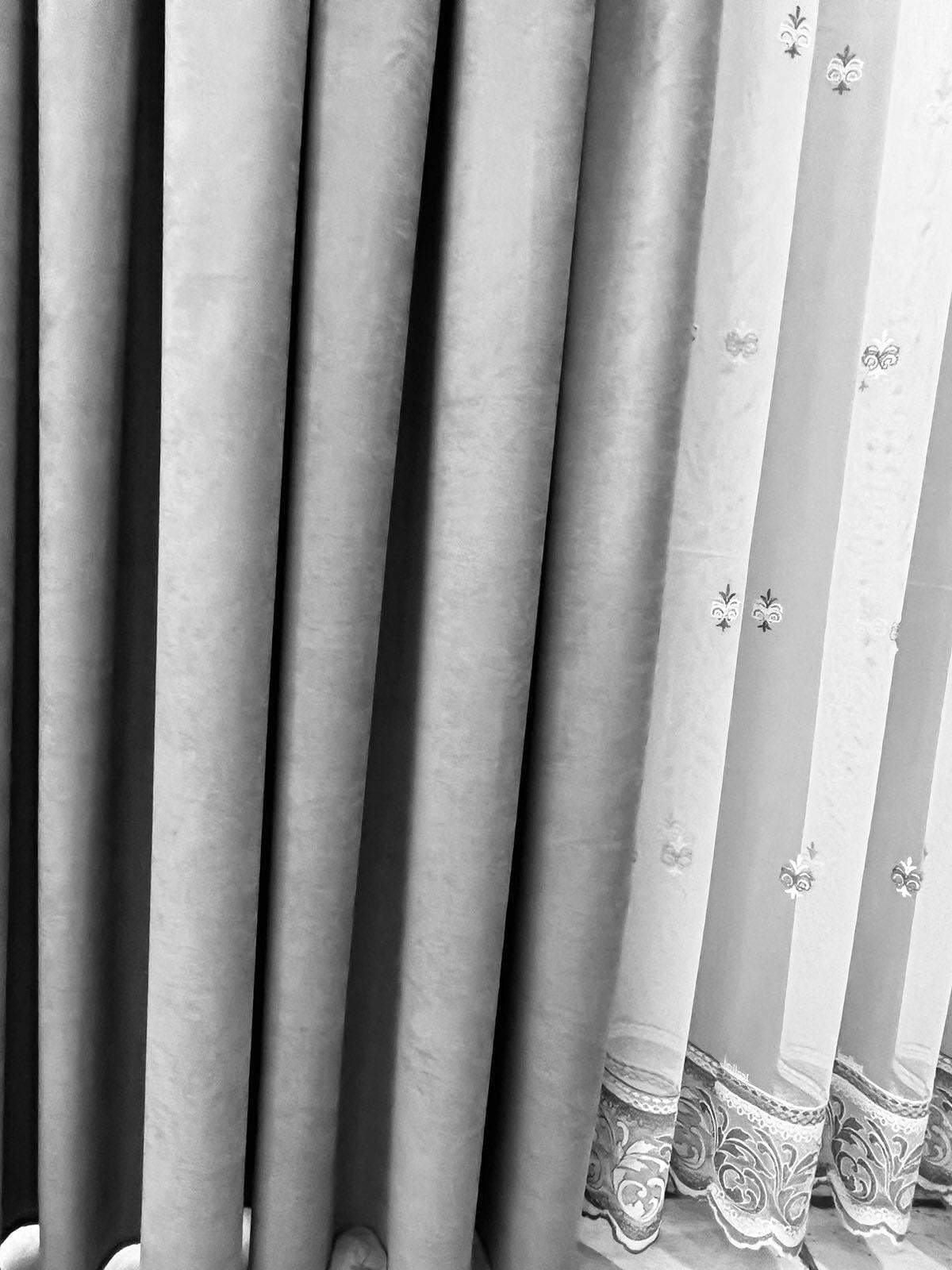 Штори мікровелюр Renas 2х2,7 м 2 шт. Сірий