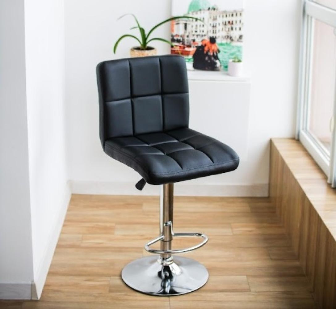 Барный стул Bonro BC-0106 из экокожи квадратный с подставкой для ног Черный (132-76-40080026) - фото 9 Барный стул Bonro BC-0106 из экокожи квадратный с подставкой для ног Черный (132-76-40080026) - фото 9