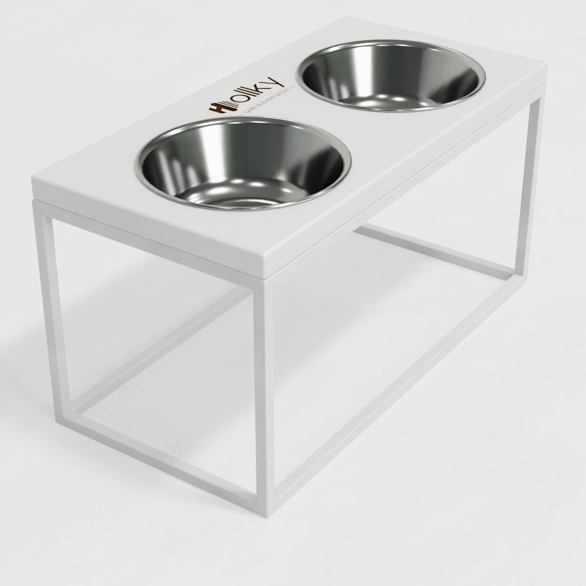 Миски на подставке для средних и больших собак Hollky Base L 2х0,95 л (BL-422120-WHWH) - фото 6