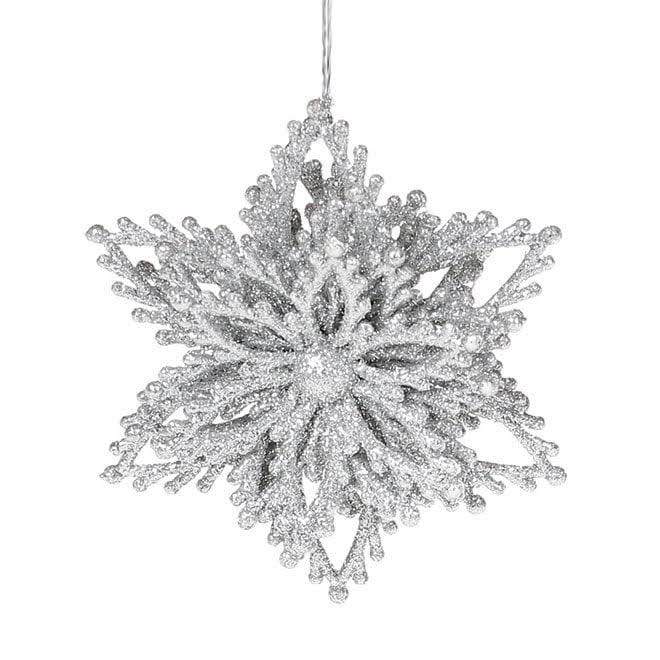 Новогодняя подвеска Снежинка 9,5 см (12288)
