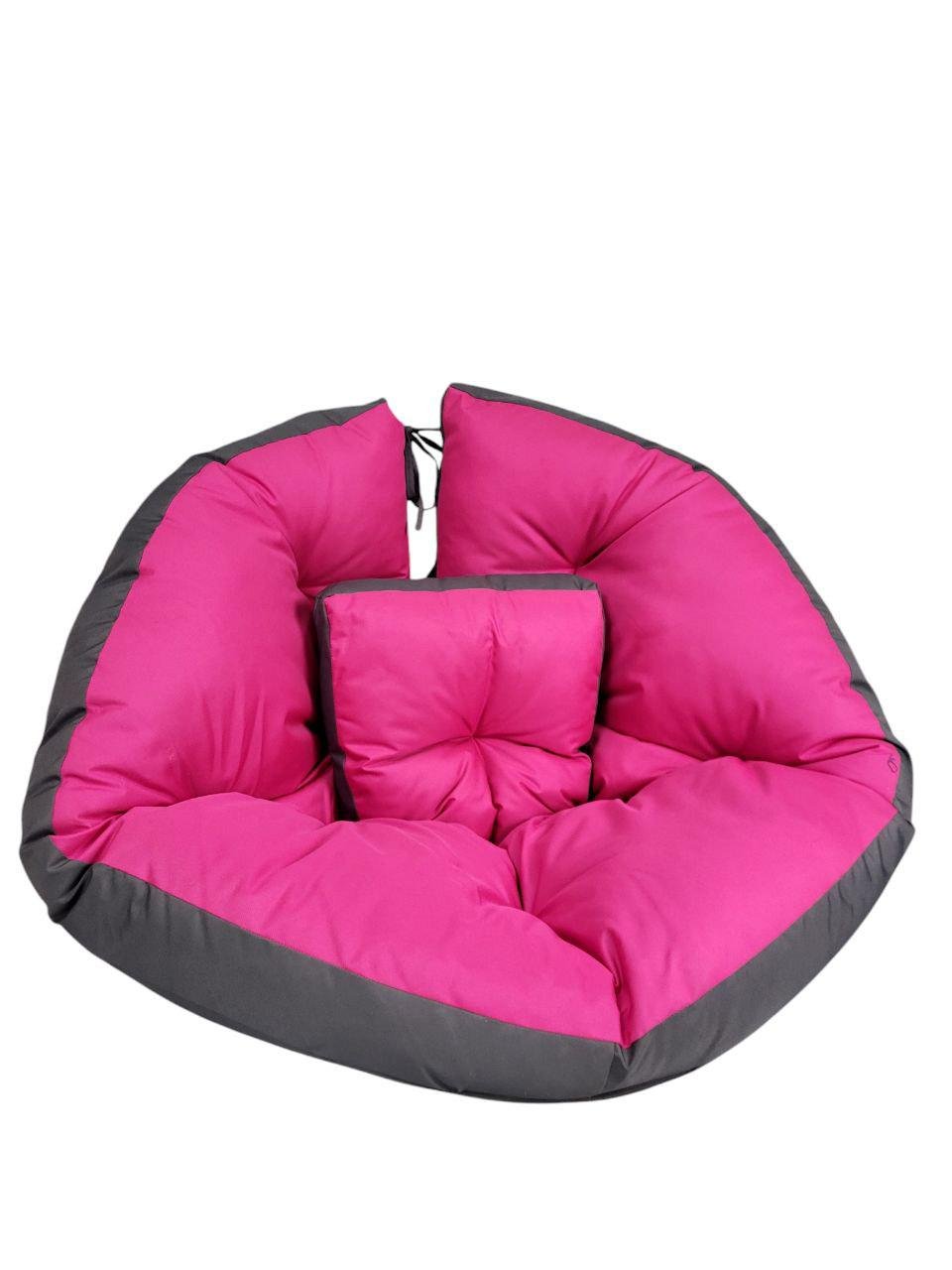 Кресло-матрас трансформер двустороннее бескаркасное 180x90 см Серый/Розовый (2075737754) Кресло-матрас трансформер двустороннее бескаркасное 180x90 см Серый/Розовый (2075737754)