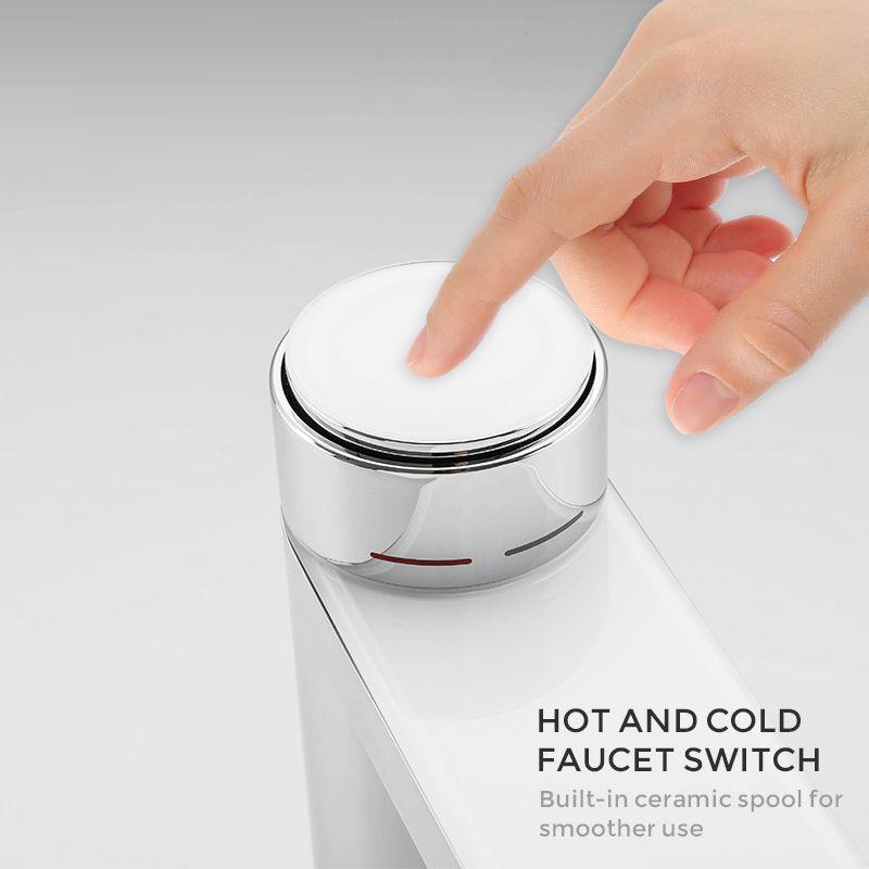 Смеситель для умывальника с датчиком температуры Gappo G1095-1 Белый/Хром - фото 7 Смеситель для умывальника с датчиком температуры Gappo G1095-1 Белый/Хром - фото 7