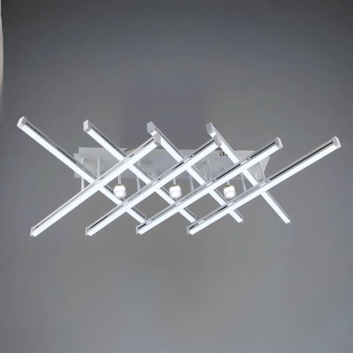 Люстра светодиодная Sirius в стиле модерн 102W 3000K/6500K Белый/Хром (B YH1308/8+3 WT+CH)