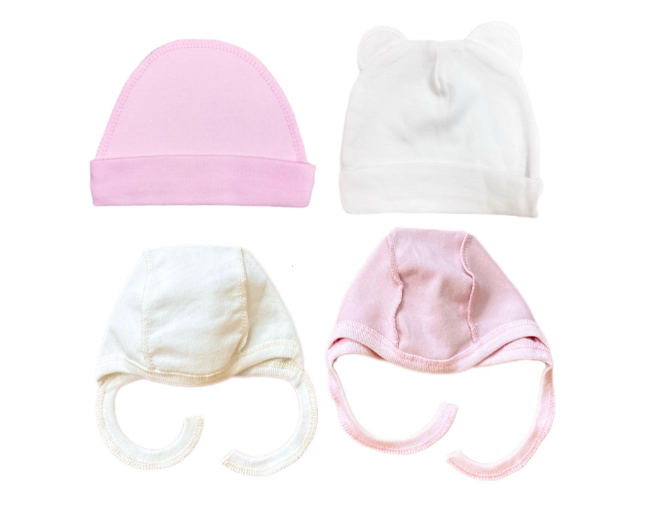 Шапочки-чепчики RoyalBaby 0-3 мес 4 шт. (460-501)
