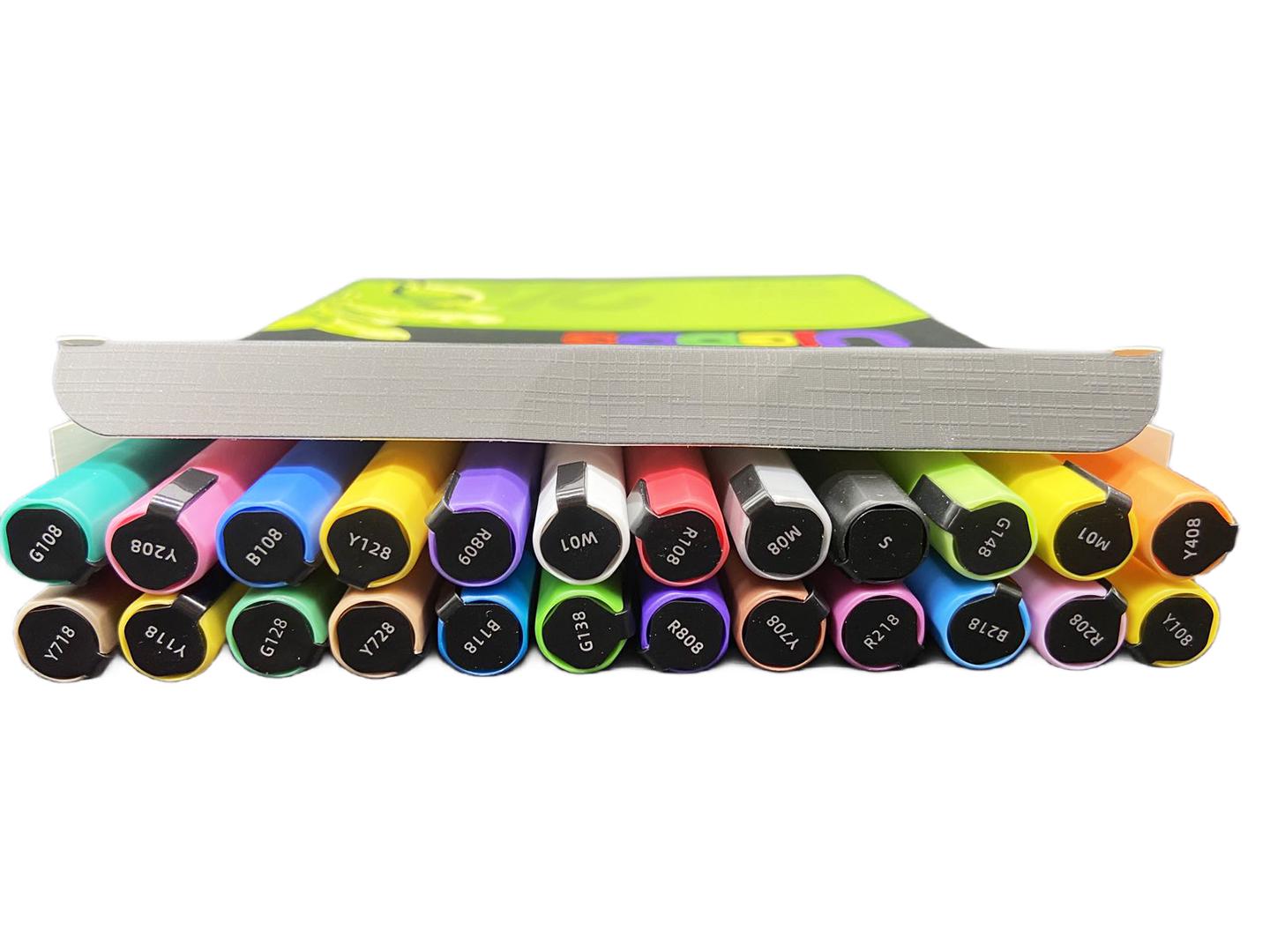 Набор маркеров Ulebbe для рисования на разных поверхностях 24 цвета (1002) - фото 2