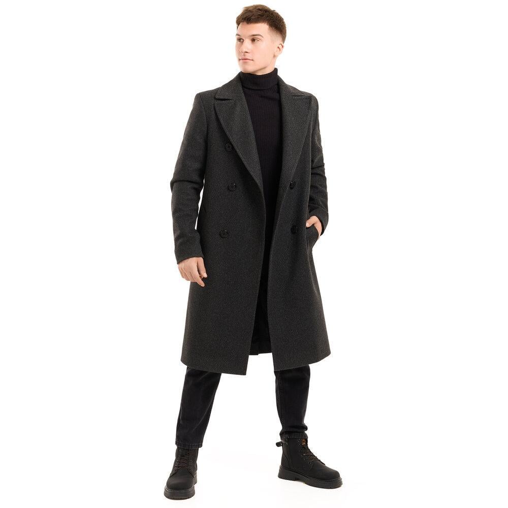 Пальто чоловіче Greyford Pobedov кашемірове двобортне M Темно-сірий (26488/1) - фото 3