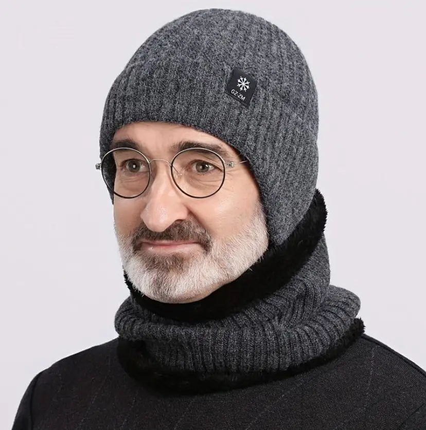 Шапка с хомутом мужская One Size на меховой подкладке Серый (30231138) - фото 4 Шапка с хомутом мужская One Size на меховой подкладке Серый (30231138) - фото 4