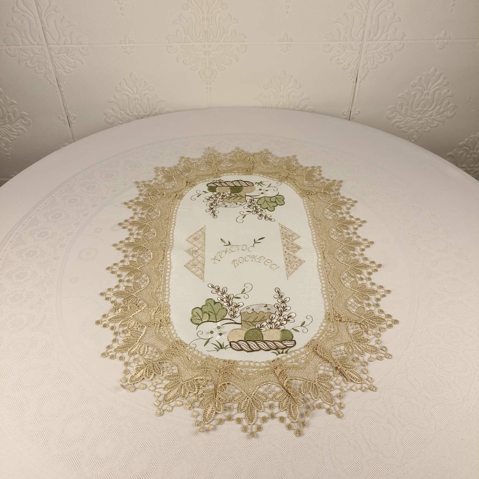 Салфетка пасхальная овальная YM80510-2 40x65 см (CN37814)