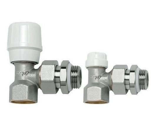 Комплект радиаторных кранов RBM Jet-line угловой 1/2" с ручной регулировкой 2 шт