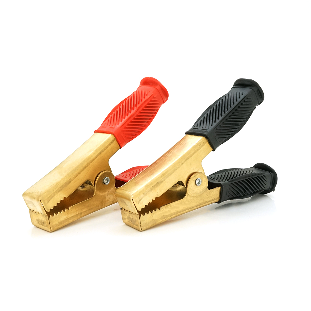 Набор зажимов аккумуляторных Merlion крокодилы 200-500А 160 мм Черный/Красный (26483578)