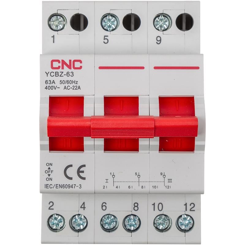 Переключатель нагрузки CNC YCBZ-40 3P 40A модульный
