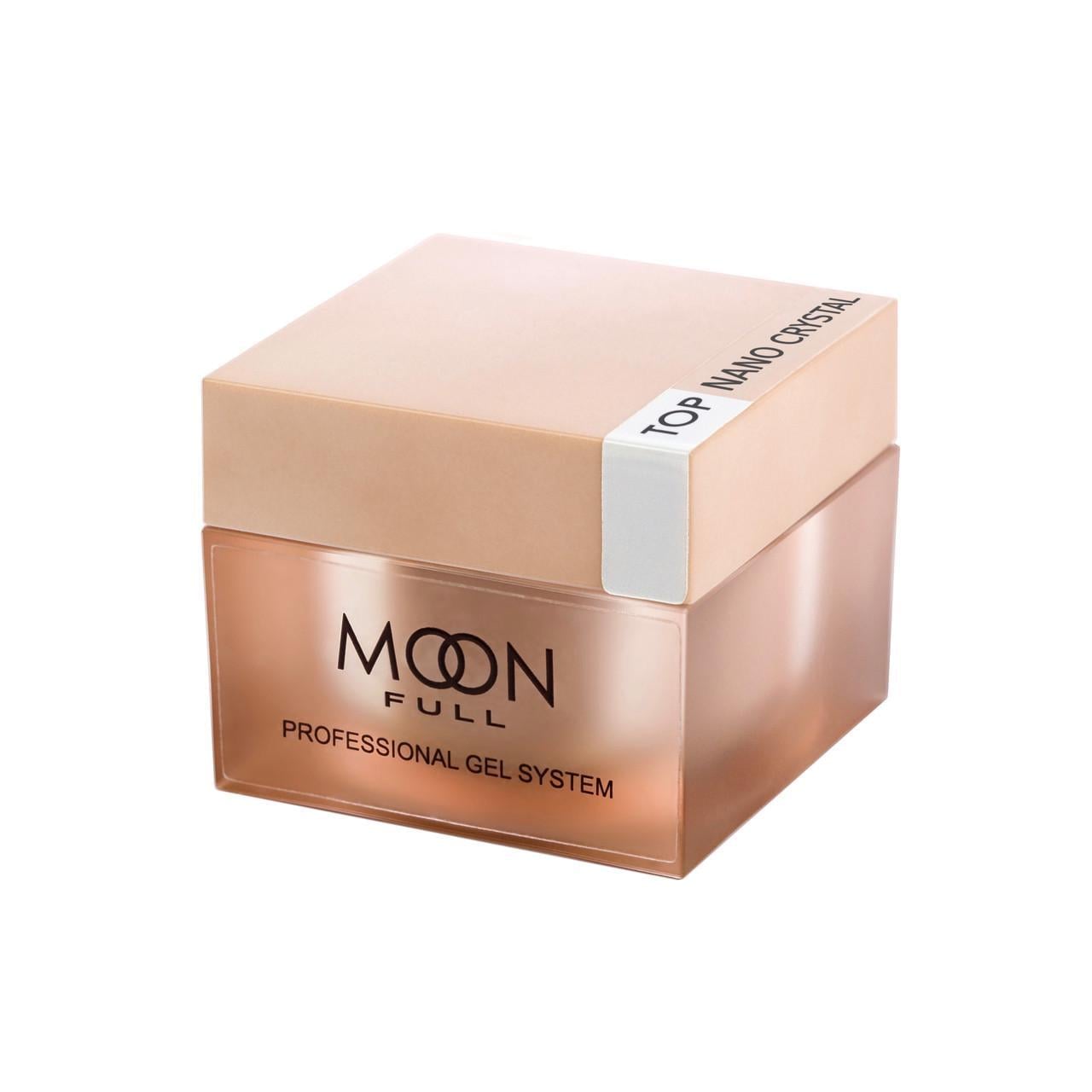 Топ для гель-лака без липкого слоя Moon Full Nano Crystal Top Coat Устойчивый к царапинам 30 мл