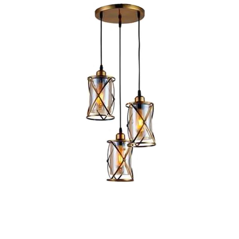 Люстра подвесная лофт Light House MX-16367-3 на три лампы Бронза