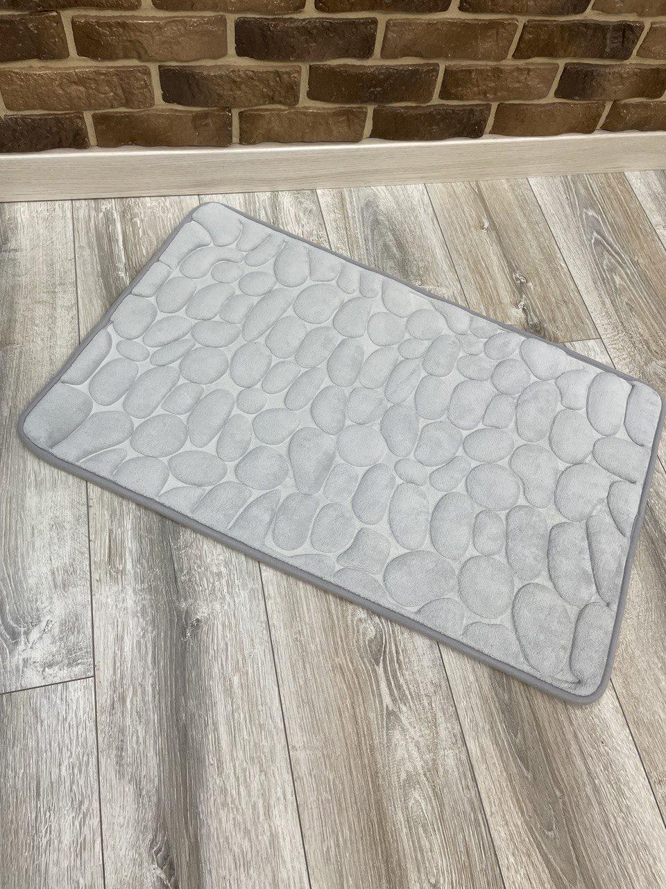 Коврик для ванной Stone Premium Memory Foam 80х50 см Светло-cерый (KS0002) - фото 4 Коврик для ванной Stone Premium Memory Foam 80х50 см Светло-cерый (KS0002) - фото 4