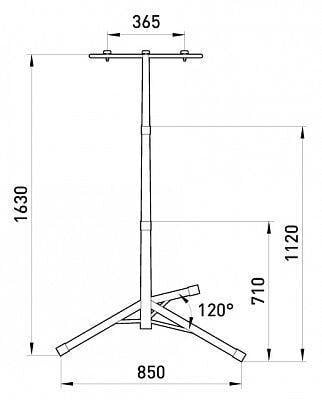 Стойка металлическая E.NEXT e.halogen.base.2.150.500 для 2-х галогенных прожекторов по 150-500 Вт 1630x850 мм (l0140004) - фото 2 Стойка металлическая E.NEXT e.halogen.base.2.150.500 для 2-х галогенных прожекторов по 150-500 Вт 1630x850 мм (l0140004) - фото 2