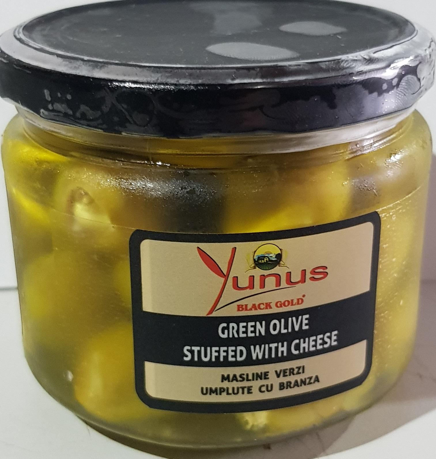 Оливки зелені Yunus фаршировані сиром 290 г (12971038)