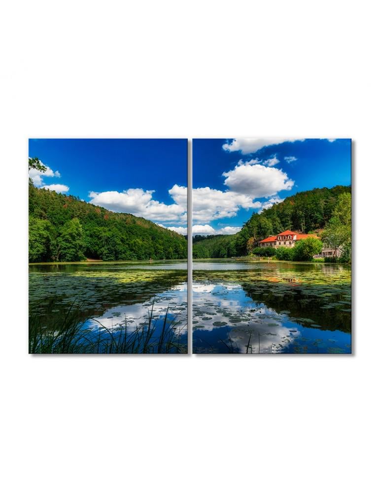 Картина модульная Природа небо озеро 2 модуля 120x180 см