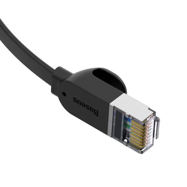 Кабель Baseus High Speed RJ45 Gigabit Ethernet плоский 5 м Чорний (73406kmt) - фото 3