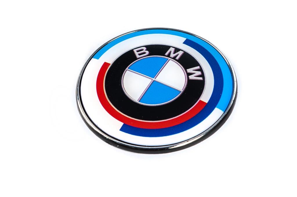 Юбилейная эмблема 78 мм Davs Auto для BMW 5 серия E-39 1996-2003 гг. abs-пластик Белый