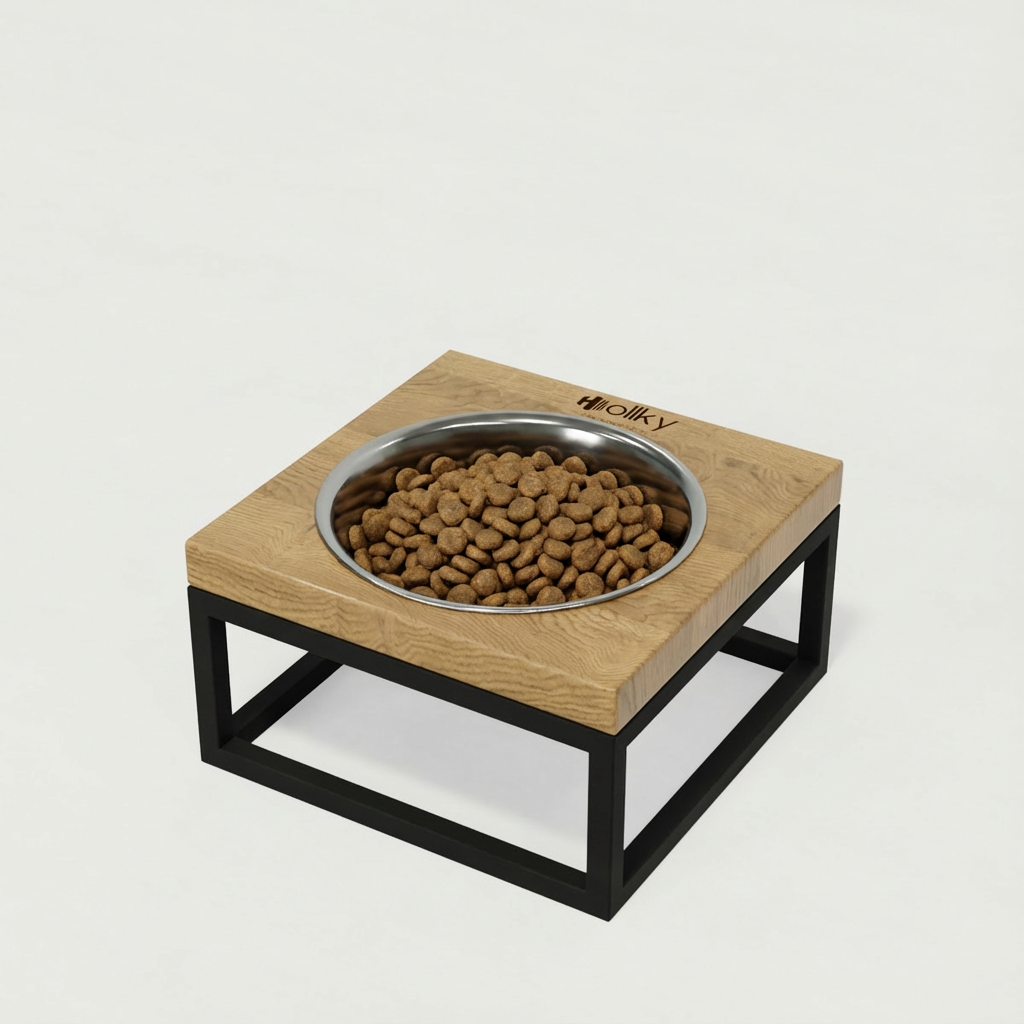 Миска на подставке для кошек и маленьких собак Hollky Base Solo S 0,45 л (S-18187-BLNT) - фото 1 Миска на подставке для кошек и маленьких собак Hollky Base Solo S 0,45 л (S-18187-BLNT) - фото 1