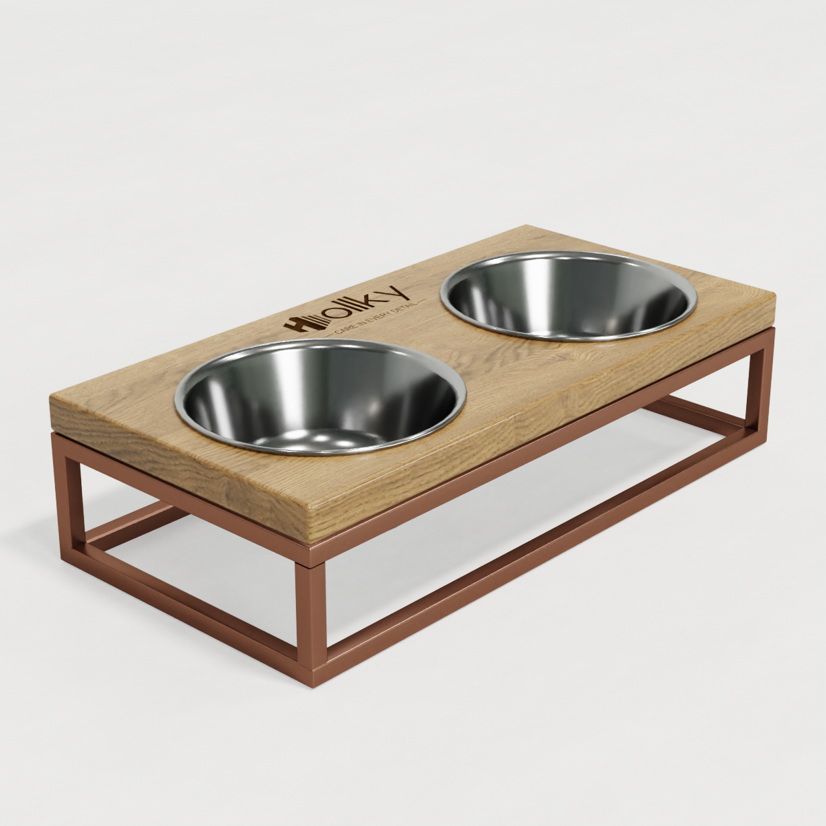 Миски на підставці для маленьких собак і котів Hollky Base S 2х0,45 л (BS-36187-GLNT) - фото 3 Миски на підставці для маленьких собак і котів Hollky Base S 2х0,45 л (BS-36187-GLNT) - фото 3