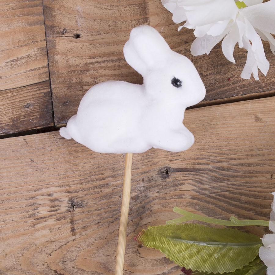 Топпер Зайка бархатный Белый (4796-4)