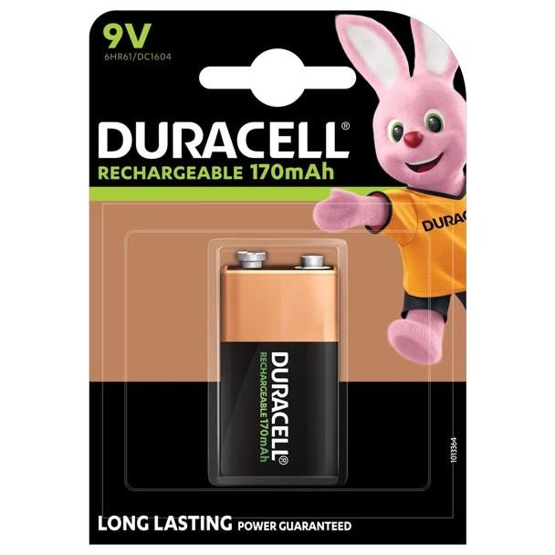 Акумулятор Duracell Rechargeable 9V 6F22 170 mAh Ni-Mh