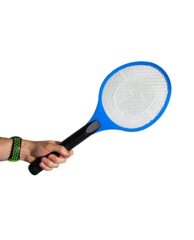 Мухобійка електрична Rechargeable Mosquito-hitting Swatter тришарова акумуляторна Чорно-синій (cf071a1b) - фото 5