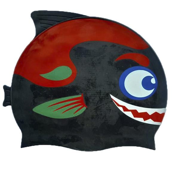 Шапочка для плавания детская Рыба PL-1823 Черно-красный (60429083) Шапочка для плавания детская Рыба PL-1823 Черно-красный (60429083)