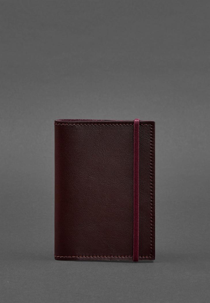 Обложка кожаная для паспорта 1.0 Бордовый (A-027286)